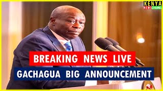 LIVE  Gachagua to address the Nation after Kindiki Swearingin as Deputy President from Kirinyaga [upl. by Erual]