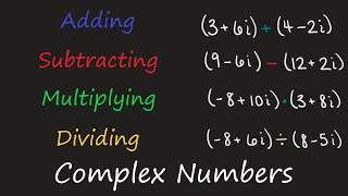 COMPLEX NUMBERS  How to Add Subtract Multiply and Divide Complex Numbers [upl. by Jarrid]