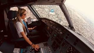 Airbus A320 Landing  Girl Pilot Landing in MEX 05R  3 minutes of aviation [upl. by Barrington876]