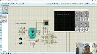 RANGKAIAN PROTEUS DRIVER JEMBATAN H DAN MOTOR DC BRUSHED TEKNOLOGI SENSOR DAN AKTUATOR [upl. by Yrebmik]