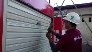 Pertashop Pertamina  pembuatan Rolling Door SPBU Mini [upl. by Desma]