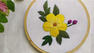 Hand embroidery  flower embroidery leaf embroidery  episode24  Dhritistories  handembroidery [upl. by Asiluy]