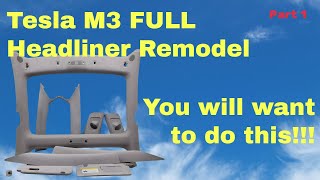 Part 1  Model 3 Headliner removal model3 headliner tesla [upl. by Formenti]