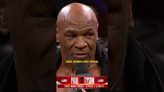 Mike Tyson on having his kids with him for his fight vs Jake Paul viaMostValuablePromotions [upl. by Salvatore92]