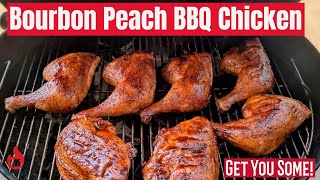 Delicious Grilled Chicken With Bourbon Peach BBQ Glaze  Peach BBQ Chicken [upl. by Damien]