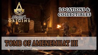 Assassins Creed Origins  Tomb of Amenemhat III Locations Collectibles [upl. by Allimac]