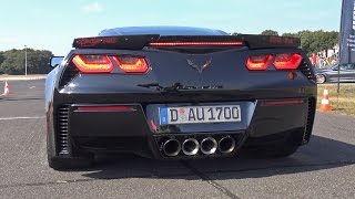 Chevrolet Corvette C7 Z06 Black Diva  BRUTAL ACCELERATIONS [upl. by Ayana232]