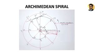 Archimedean Spiral  Problem 1  Engineering Curves  Engineering Drawing [upl. by Bull32]