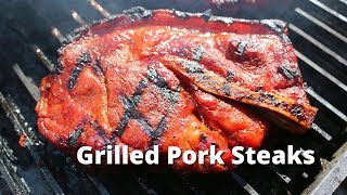 Grilled Pork Steak Recipe [upl. by Kerwinn746]