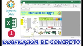 DOSIFICACIÓN DE CONCRETO  HOJA DE CÁLCULO GRATIS [upl. by Landan19]