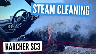 Karcher SC3 Steam Cleaner Review  Steam Cleaning Car Interiors [upl. by Aneeres]