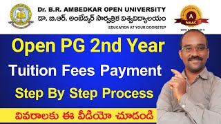 DRBR Ambedkar Open PG 2nd Year Tuition Fees payment and Registration 202425 by Run in Online TV [upl. by Bikales]