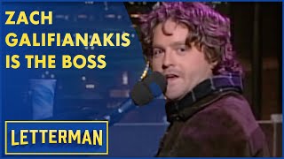 Zach Galifianakis Makes His Network Television Debut  Letterman [upl. by Filahk]