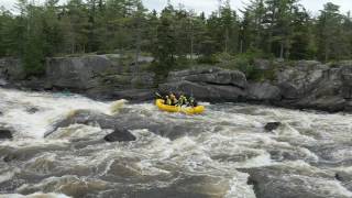 Northern Outdoors Whitewater Rafting The Cribworks Penobscot River Maine [upl. by Atiuqram]