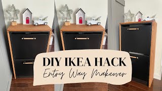 DIY IKEA HACK  BISSA TRANSFORMATION  ENTRYWAY MAKEOVER [upl. by Nroht]