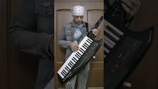 CINDERELLA  NOBODYS FOOL cover on KEYTAR Guitar solo shorts [upl. by Ahsienod342]