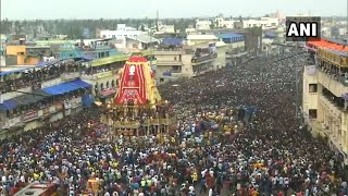 Jagannath Rath Yatra begins as thousands of devotees watch on Puri streets [upl. by Hauck]