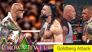 Rock amp Roman Reigns Face to Face  Goldberg attack Gunther  Roman Reigns Big Match Conformed [upl. by Ailuig614]