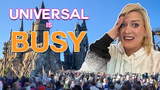 UNIVERSAL STUDIOS CROWDS Visiting Both Theme Parks During The Busiest Time of Year  Express Pass [upl. by Zehcnas]