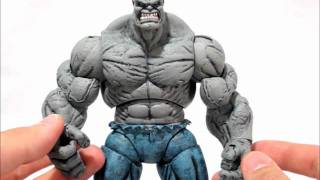 Custom ULTIMATE GREY HULK Marvel Legends Action Figure Review [upl. by Aeriell960]