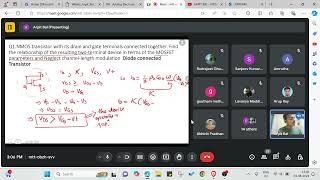 Week2 NPTELAnalog Electronic Circuits PMRF Live session2July 2024 TA Arpit Bal [upl. by Egroeg]