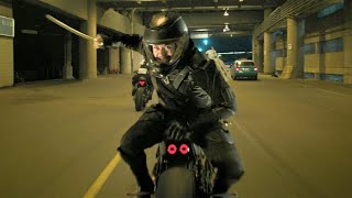 Snake Eyes GI Joe Origins  Bike Chase Scene Highway Fight  Movie CLIP 4K [upl. by Anircam295]