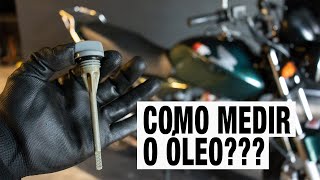 Como medir o nível de óleo da moto [upl. by Vinnie]