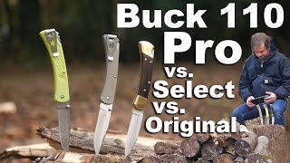 Buck 110 Knife Review New Pro amp Select with clips compared to the original [upl. by Apollo]