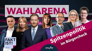 Wahlarena Sachsen Die Spitzenkandidatinnen und kandidaten  Fakt ist  MDR [upl. by Pattin]