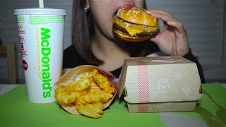 ASMR McDonalds Holiday Meal  Potato Rosti amp Bacon Burger  Waffle Cut Fries  Eating Sounds [upl. by Jarv]