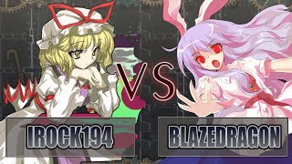 Hisoutensoku Irock194 Yukari vs BlazeDragon Reisen  High Level Gameplay [upl. by Dorette344]