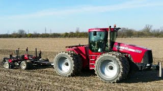 CaseIH Steiger 335 with Unverferth 5 shank Zone Builder ripping bean ground in Central Michigan [upl. by Trish]