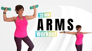 25 Min ARM WORKOUT FOR WOMEN OVER 50  Weights  QUICK RESULTS  BICEPS TRICEPSSHOULDERS [upl. by Dickman300]