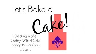 Craftsy Wilton Cake Baking Basics Class Checkin Lesson 3 [upl. by Amsirak597]