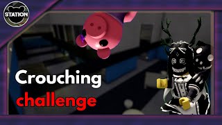 Escaping chapter 2 station  Crouching challenge  Roblox Piggy [upl. by Shandie577]