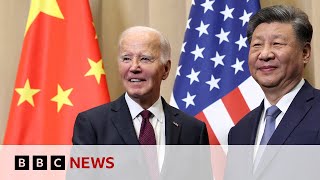 Joe Biden holds last meeting with Chinas President Xi as US president  BBC News [upl. by Deragon531]