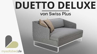 DUETTO DELUXE Schlafsofa  Bigsofa  mit Lattenrost  von Swiss Plus mysofabedde [upl. by Ailuig442]