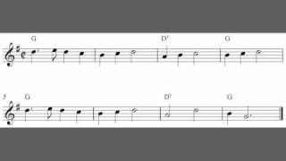 London Bridge Is Falling Down free flute sheet music score [upl. by Weinhardt]