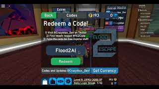 Flood Escape 2 All Codes  New Series Sneak Peak [upl. by Eidnas]