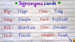 Learn 150 Common Synonyms Words in English to Improve your Vocabulary।50 Synonyms words in english [upl. by Bamby]