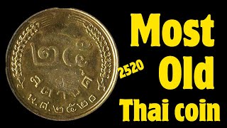 25 satang 19772520 Old and Antique Golden Thai Coin  gold and silver coins [upl. by Sara-Ann895]