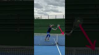 tennis backhand volley tip tennisdoubles [upl. by Yttak278]