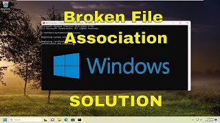 Fix Broken EXE File Association in Windows 1110 Solution [upl. by Yssirk415]