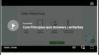 Core Principles quiz Answers  writerbay [upl. by Gilead157]