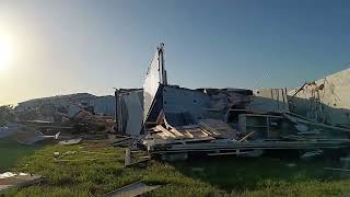 tornado groundzero Valley View Tx 7 deaths hundreds injured [upl. by Ellicec721]