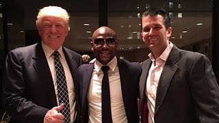 Floyd Mayweather Visits PresidentElect Donald Trump at His Home [upl. by Aseiram]