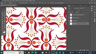 how to create pattern with 2 motifs in textile designing adobe photoshop online classes [upl. by Perrins]