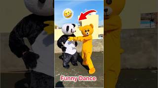 Teddy 🧸VS Panda 🐼🤣……funnyshorts comedy mrcrazy [upl. by Ilahsiav672]