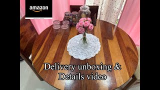 Affordable 4 seater dining table Amazon find  Amazon dining table set [upl. by Roseann839]