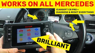 iCarsoft CR PRO  Fixing Mercedes Check Engine ABS amp SRS Airbag Light WORKS ON ALL MERCEDES [upl. by Clynes324]